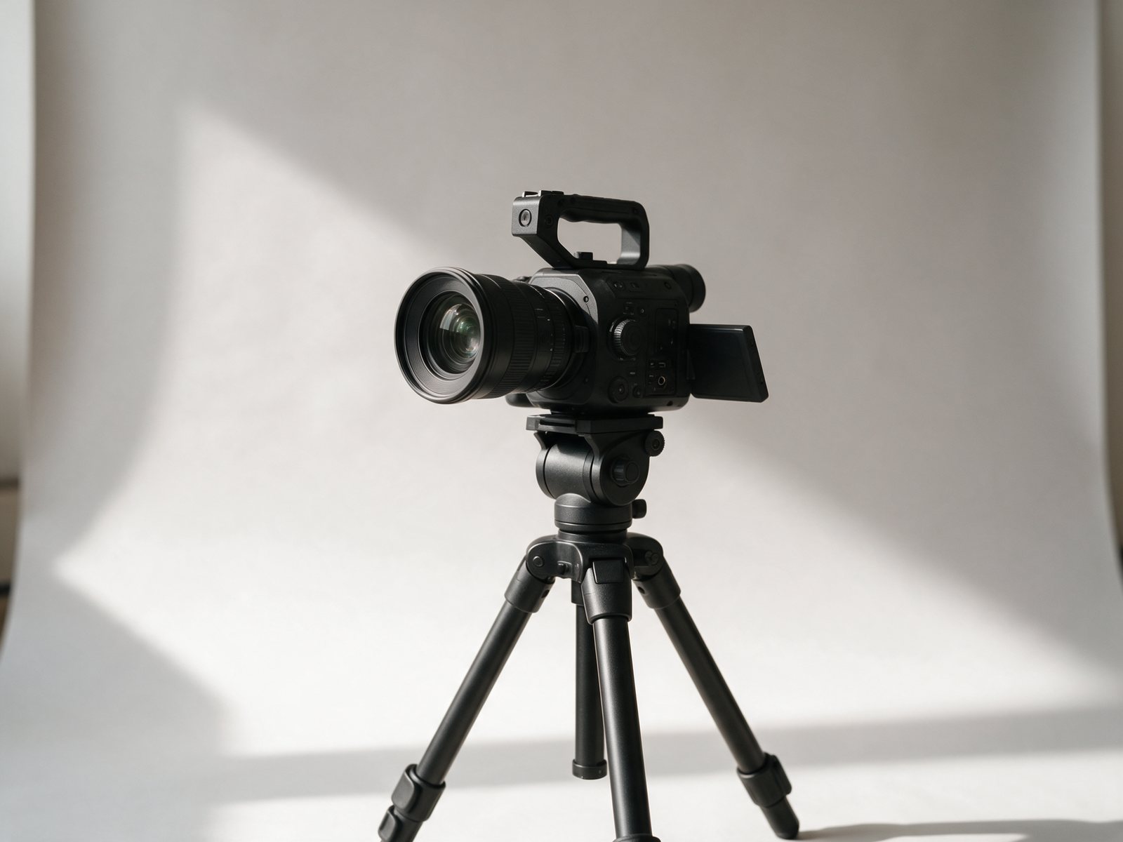 Cinema-Kamera auf Stativ im Studio